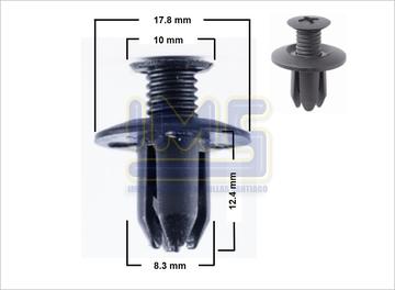 Broche Guardafango Plastico Negro Con Hilo (compra Minima 25/u) Universal Varios img-2 Importadoraims